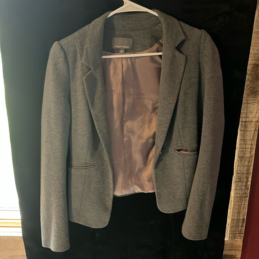 Women’s blazer grey/pink lining Tinley Road Size Medium